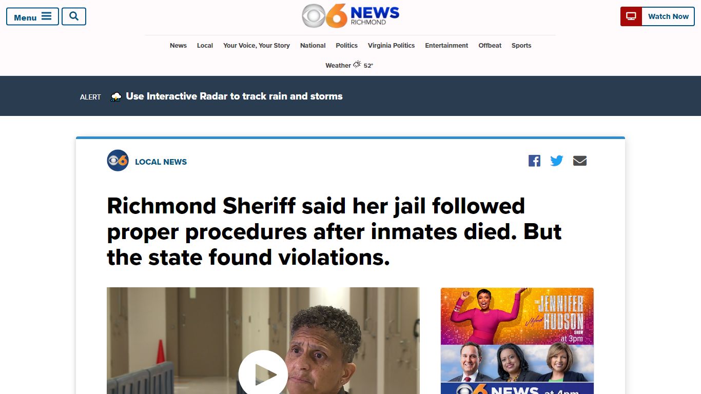 Richmond Sheriff said her jail followed proper procedures after inmates ...